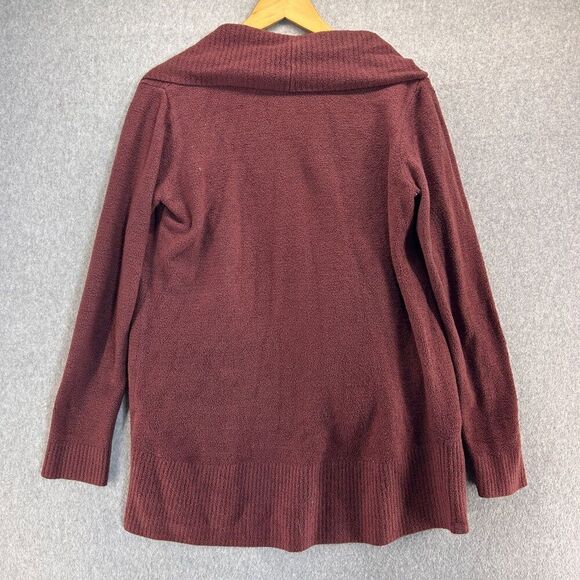 Barefoot Dreams Medium Cozychic Lite Open Front Cardigan Sweater Drape Rosewood - Picture 5 of 9